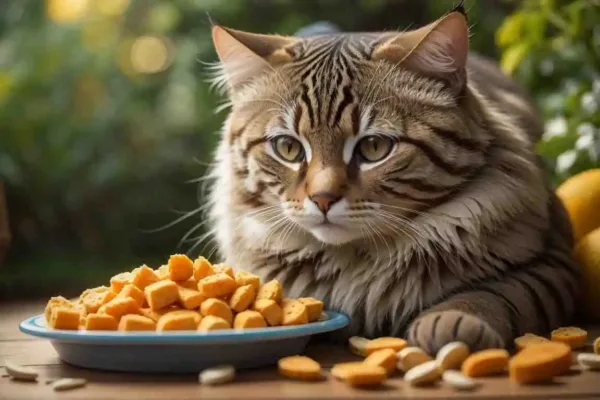 Cat Eating Food Free Stock Photo